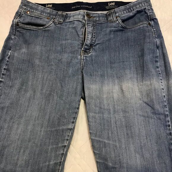 Lee platinum label gap free waistband blue jeans 16 short - Picture 2 of 5